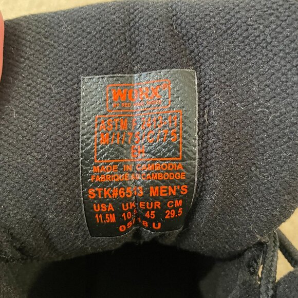 Red Wing Worx Chukka Boots Men's Size 11.5 Black Leather Copper Style Safety Toe - Picture 5 of 8